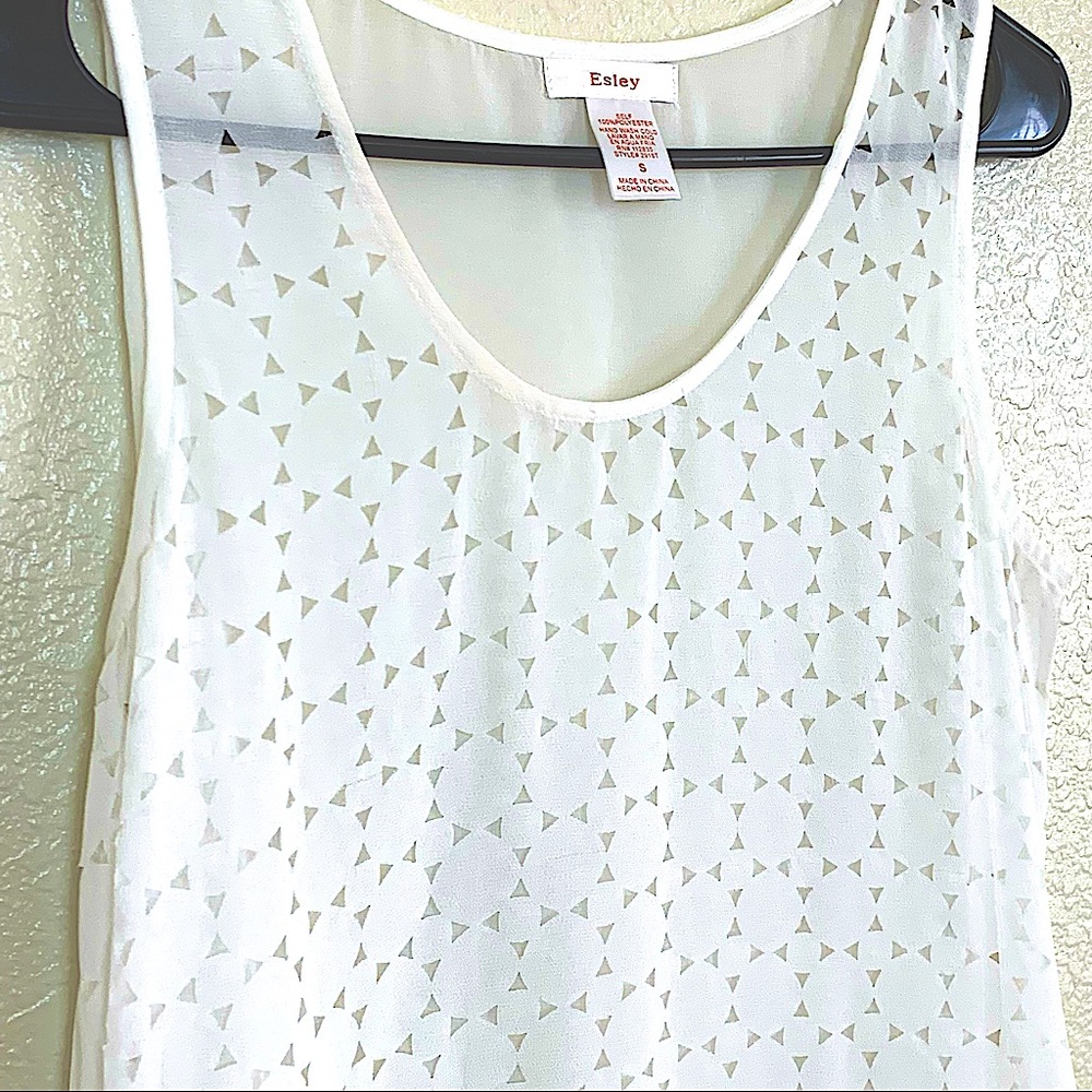 White eyelet top
